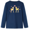 Vidaxl kindershirt met lange mouwen 116 marineblauw