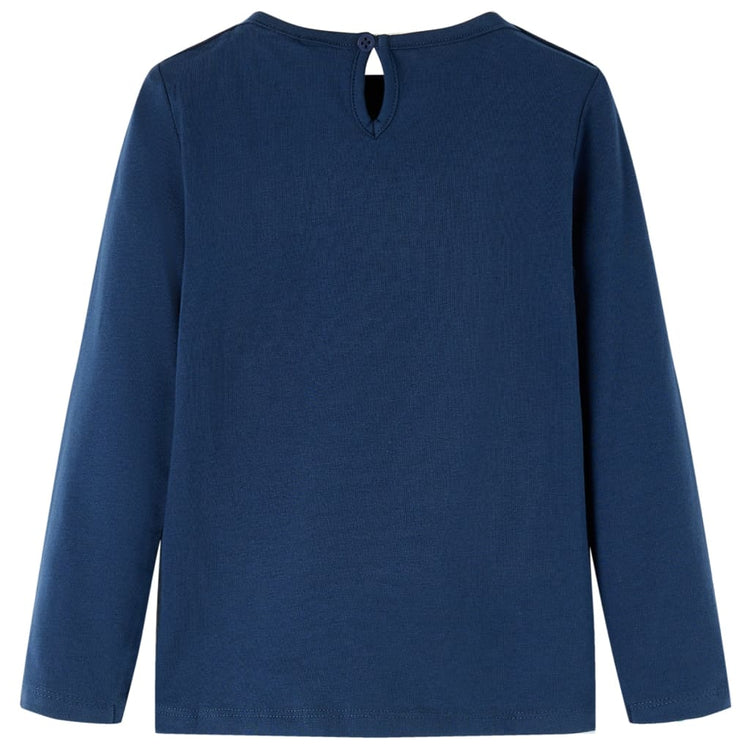 Vidaxl kindershirt met lange mouwen 128 marineblauw