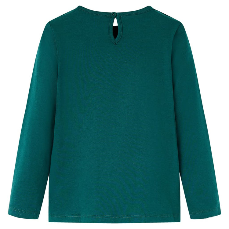 Vidaxl kindershirt met lange mouwen 92 donkergroen