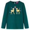 Vidaxl kindershirt met lange mouwen 104 donkergroen