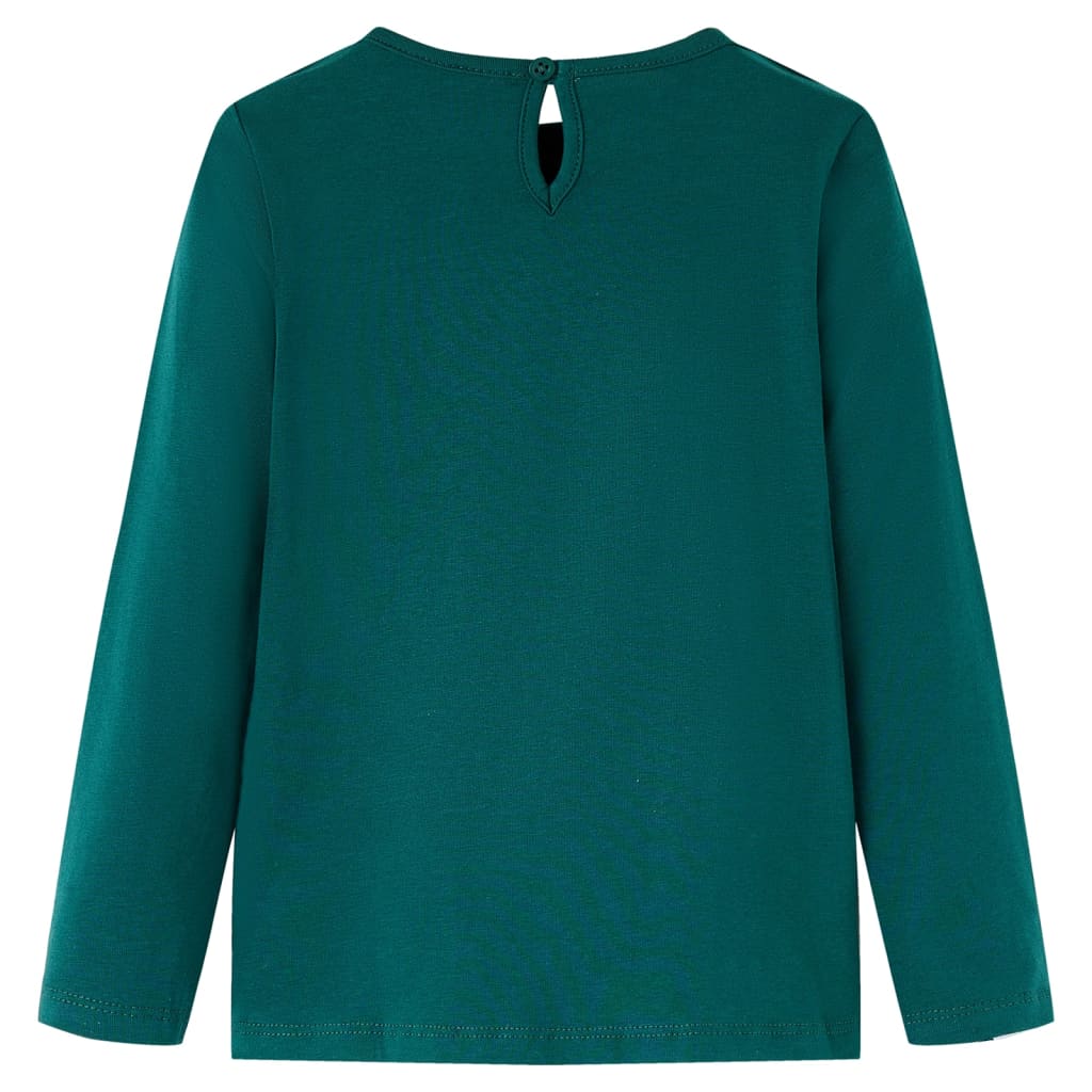 Vidaxl kindershirt met lange mouwen 140 donkergroen