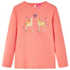 VidaXL Kindershirt met lange mouwen 140 koraalkleurig