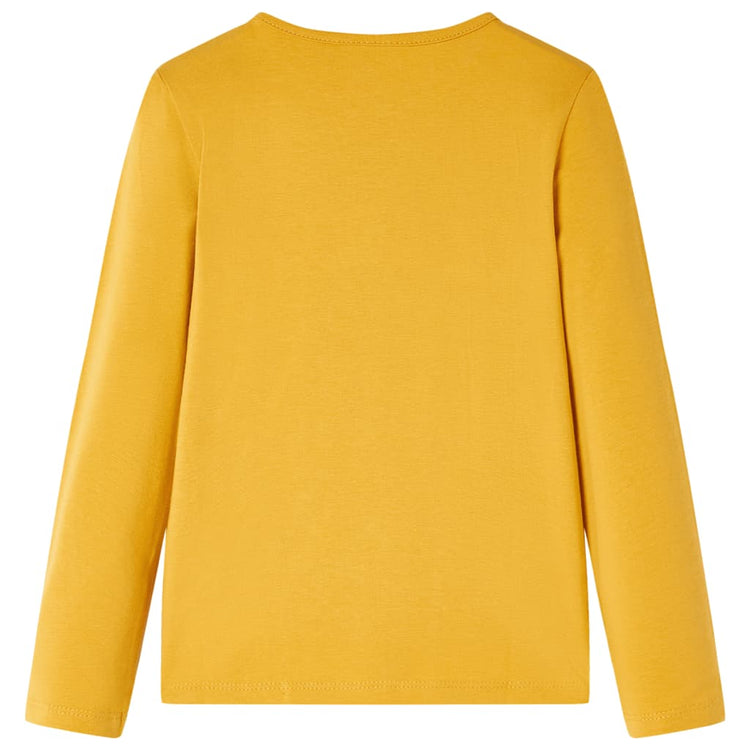 Vidaxl kindershirt met lange mouwen 116 donkerokerkleurig