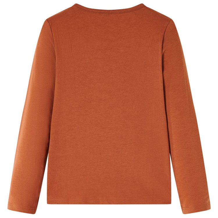 Vidaxl kindershirt met lange mouwen 104 cognackleurig