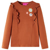 Vidaxl kindershirt met lange mouwen 116 cognackleurig