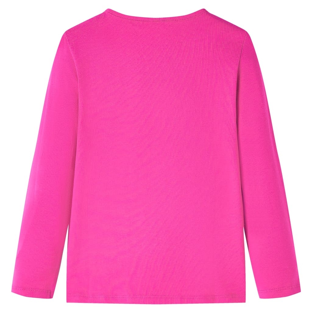 Vidaxl kindershirt met lange mouwen 116 donkerroze