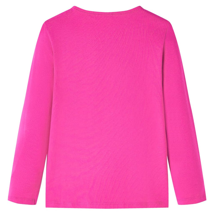 Vidaxl kindershirt met lange mouwen 128 donkerroze