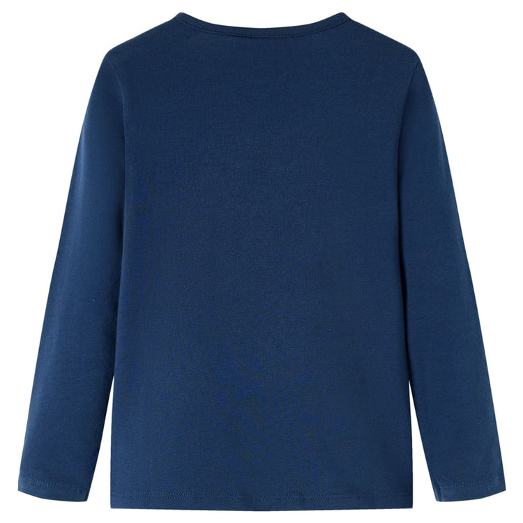 VidaXL Kindershirt met lange mouwen 92 marineblauw