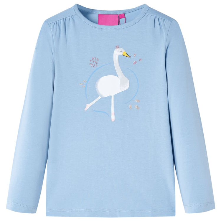 Vidaxl kindershirt met lange mouwen 92 lichtblauw
