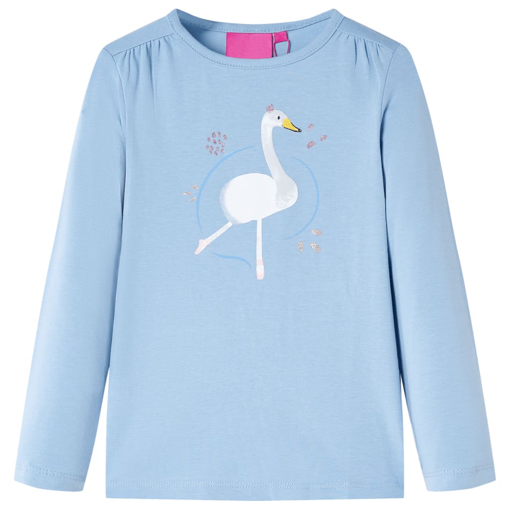 VidaXL Kindershirt met lange mouwen 116 lichtblauw