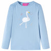 VidaXL Kindershirt met lange mouwen 128 lichtblauw