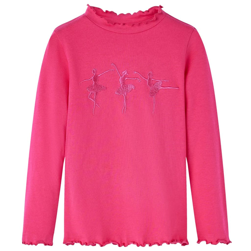 Vidaxl kindershirt met lange mouwen 116 felroze