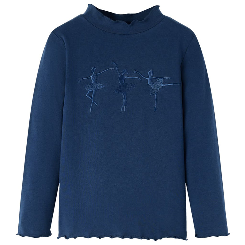 VidaXL Kindershirt lange mouwen 92 marineblauw