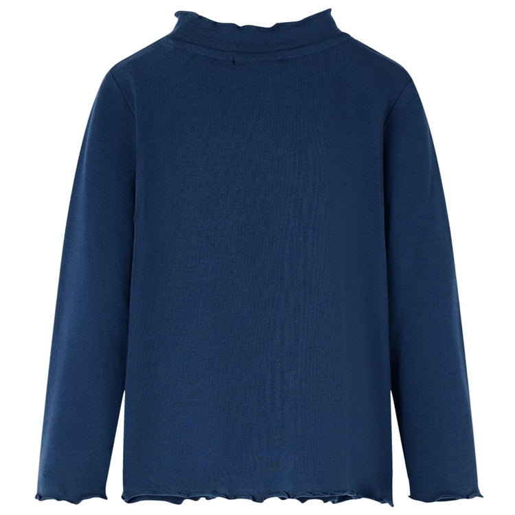 Vidaxl kindershirt lange mouwen 104 marineblauw