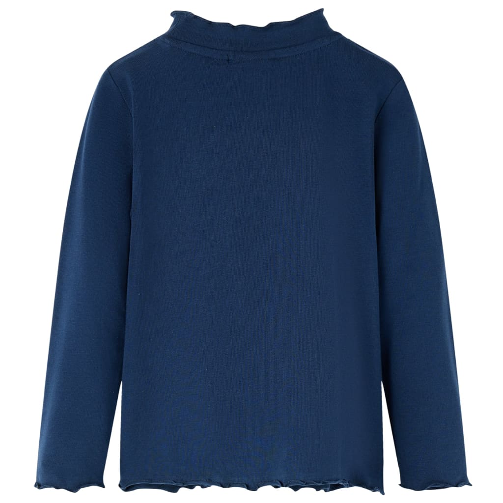 Vidaxl kindershirt lange mouwen 116 marineblauw