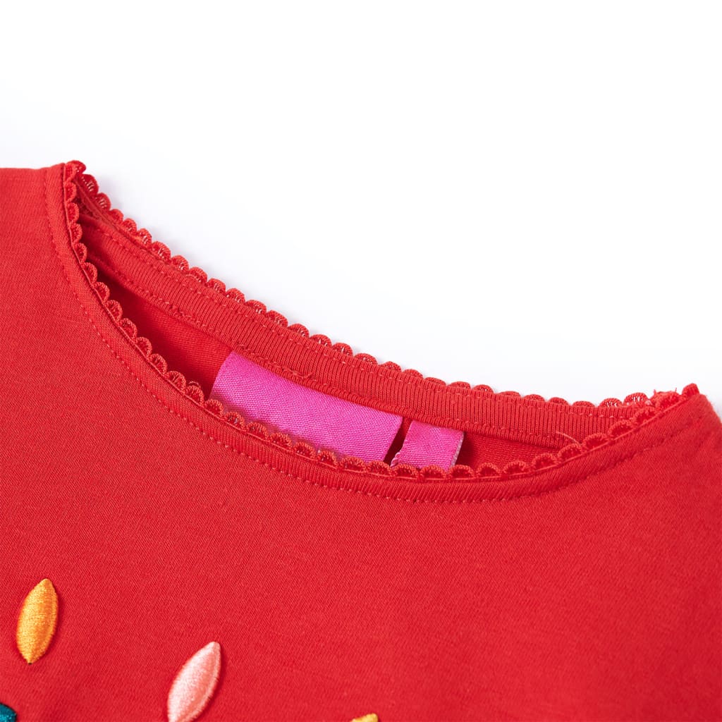 VidaXL Kindershirt met lange mouwen 92 rood