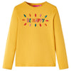 Vidaxl kindershirt met lange mouwen 104 donkerokerkleurig