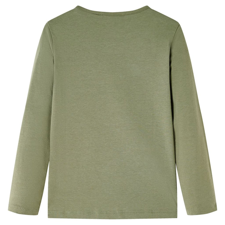 Vidaxl kindershirt met lange mouwen 104 kakikleurig