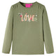 VidaXL Kindershirt met lange mouwen 140 kakikleurig