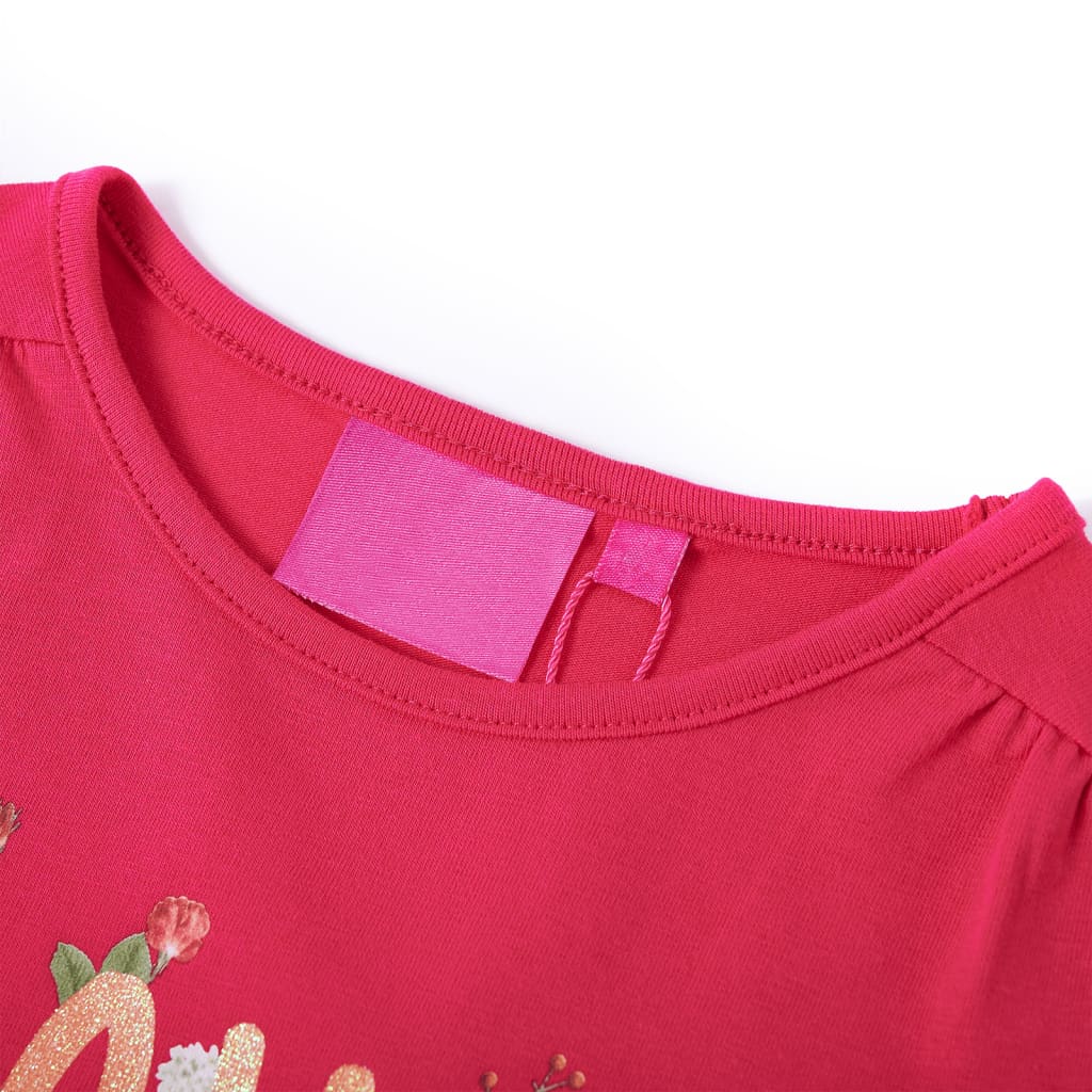 VidaXL Kindershirt met lange mouwen 104 felroze