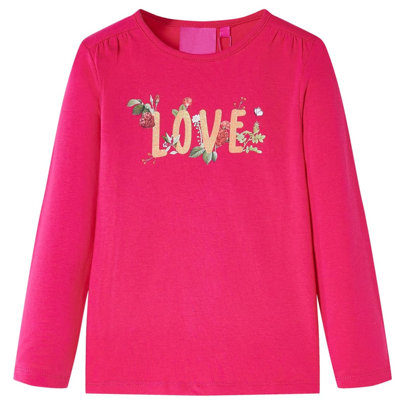 Vidaxl kindershirt met lange mouwen 116 felroze