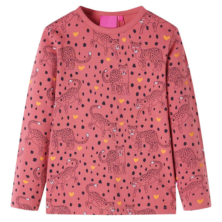 Vidaxl kinderpyjama met lange mouwen 104 oudroze