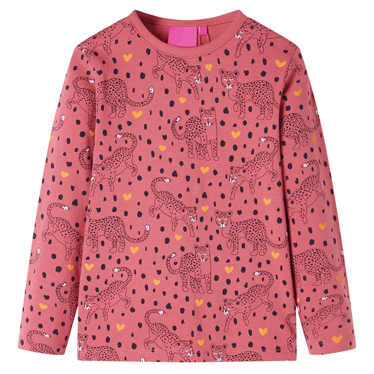 Vidaxl kinderpyjama met lange mouwen 116 oudroze