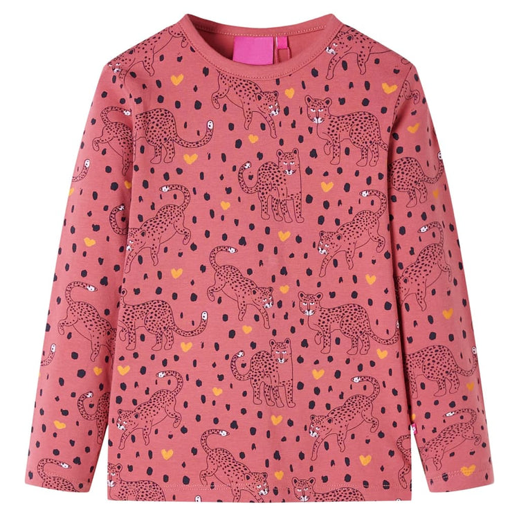VidaXL Kinderpyjama met lange mouwen 140 oudroze