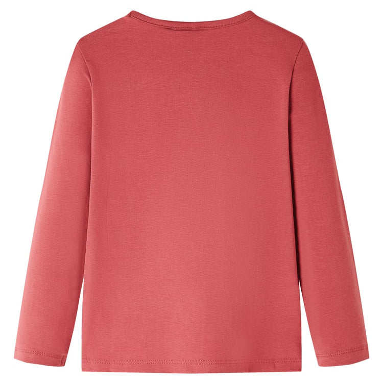 Vidaxl kindershirt met lange mouwen 128 rozebruin