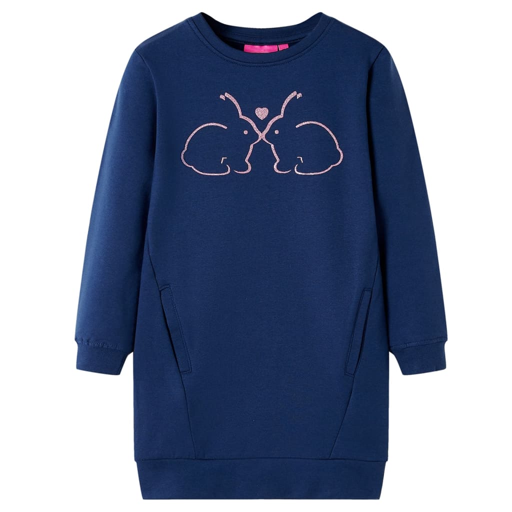 VidaXL Kinderjurk 92 marineblauw