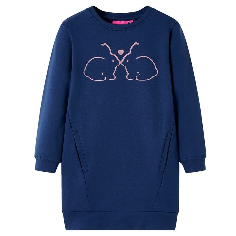 Vidaxl kinderjurk 104 marineblauw