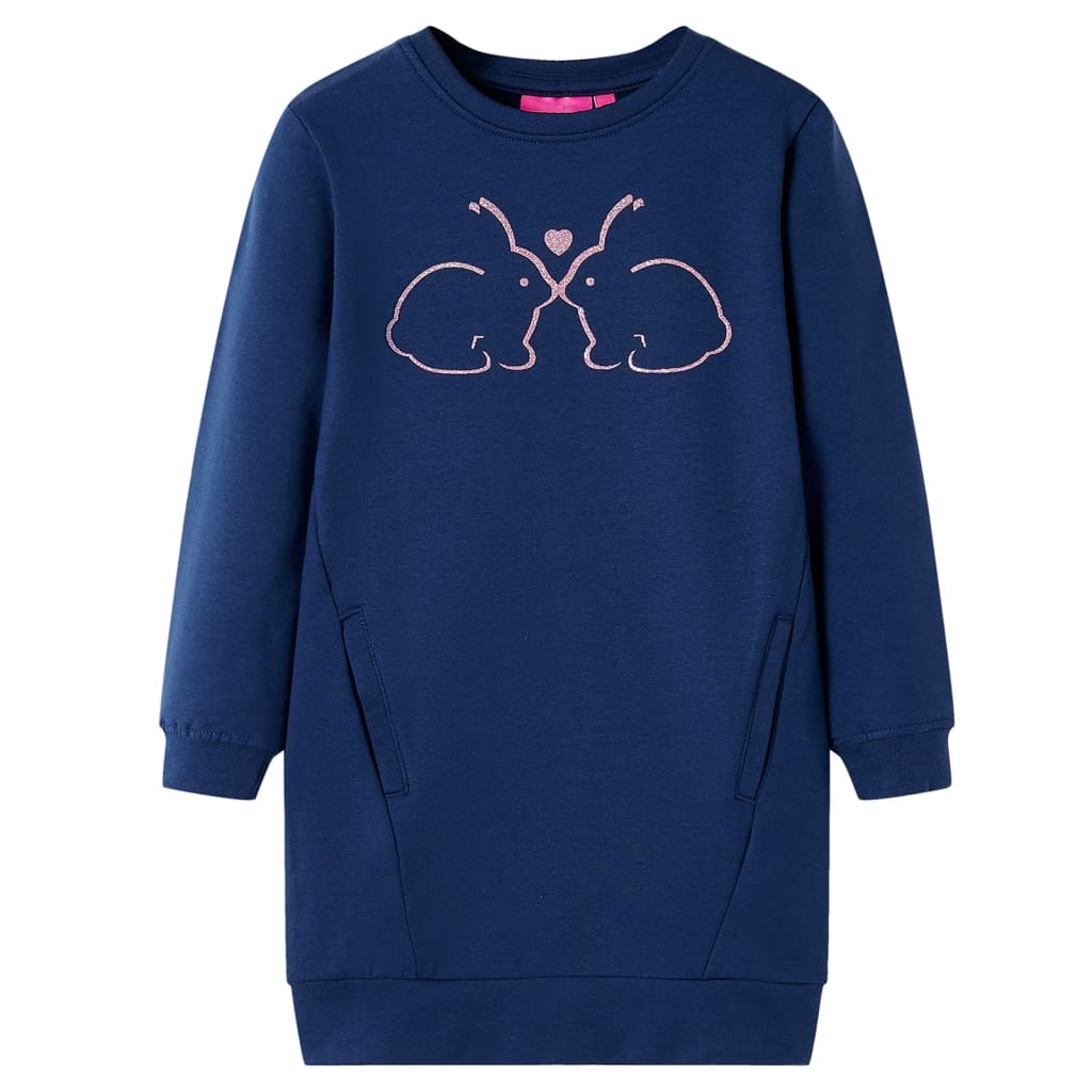 Vidaxl kinderjurk 116 marineblauw