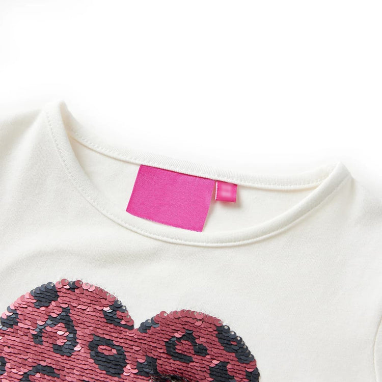 Vidaxl kindershirt met lange mouwen 116 ecru