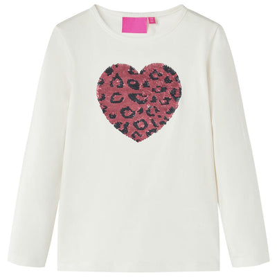 VidaXL Kindershirt met lange mouwen 128 ecru