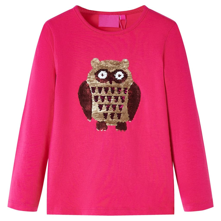Vidaxl kindershirt met lange mouwen 104 felroze