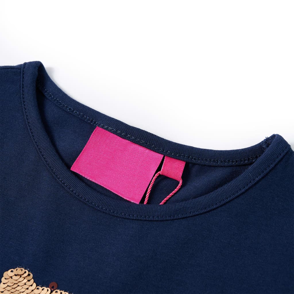 Vidaxl kindershirt met lange mouwen 92 marineblauw