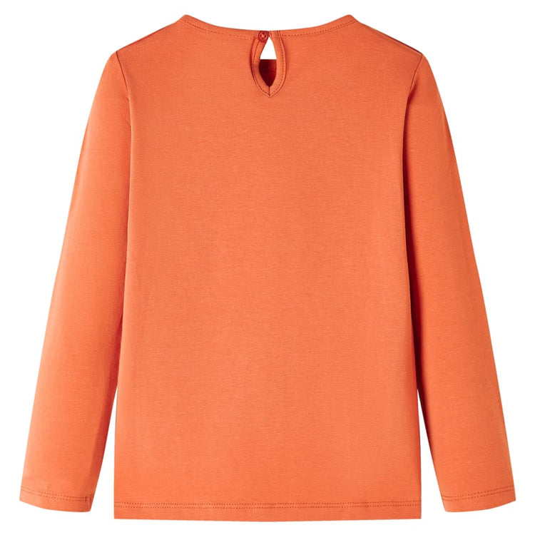 Vidaxl kindershirt met lange mouwen 116 oranjebruin