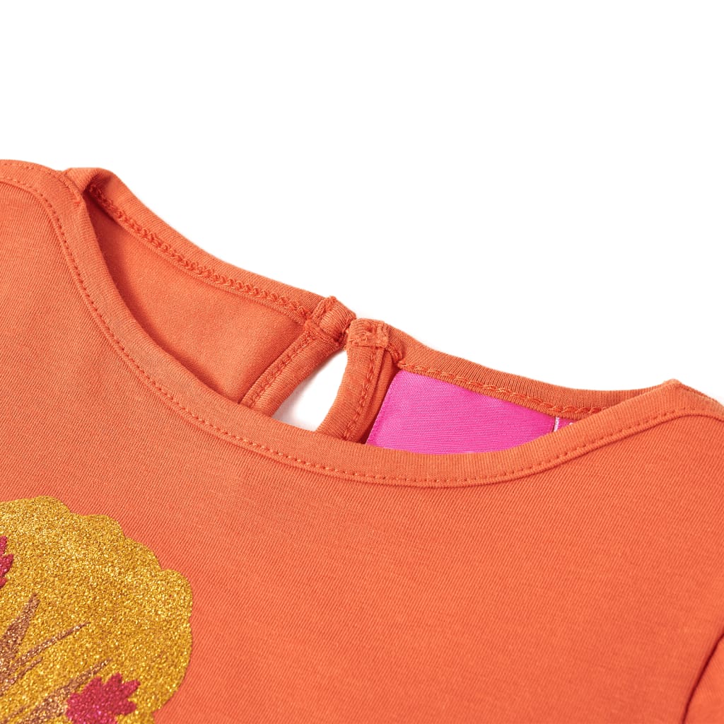 VidaXL Kindershirt met lange mouwen 116 oranjebruin