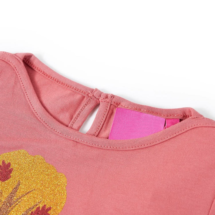 Vidaxl kindershirt met lange mouwen 128 oudroze