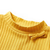 Vidaxl kindershirt met lange mouwen geribd 92 donker okerkleurig