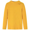 Vidaxl kindershirt met lange mouwen geribd 128 donker okerkleurig
