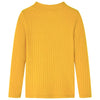 VidaXL Kindershirt met lange mouwen geribd 140 donker okerkleurig