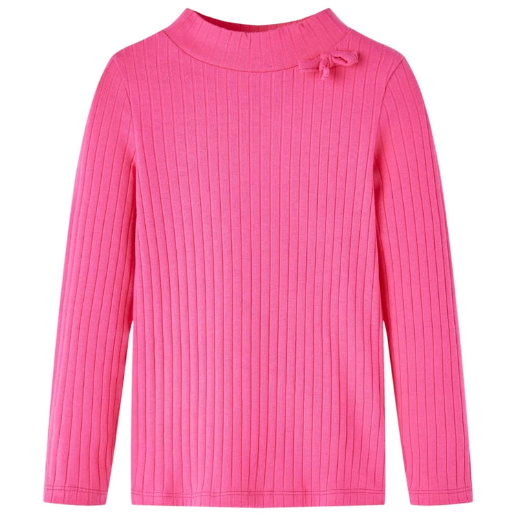 Vidaxl kindershirt met lange mouwen geribd 116 felroze
