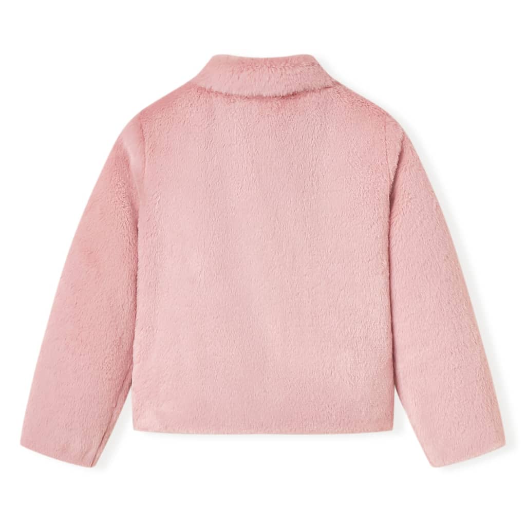 Vidaxl kinderjas 104 kunstvacht roze