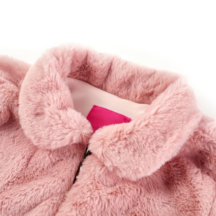 Vidaxl kinderjas 128 kunstvacht roze