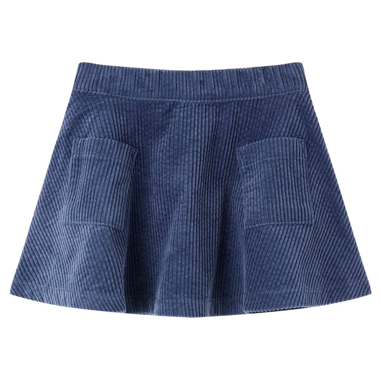 Vidaxl kinderrok met zakken ribfluweel 92 marineblauw