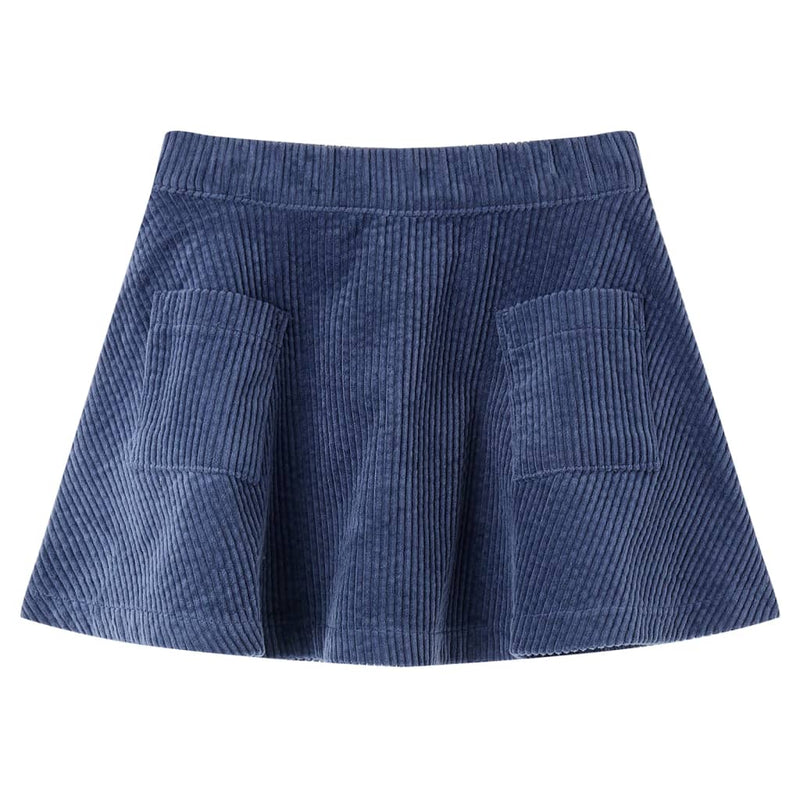 Vidaxl kinderrok met zakken ribfluweel 92 marineblauw