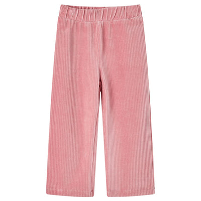 VidaXL Kinderbroek 104 ribfluweel Lichtroze