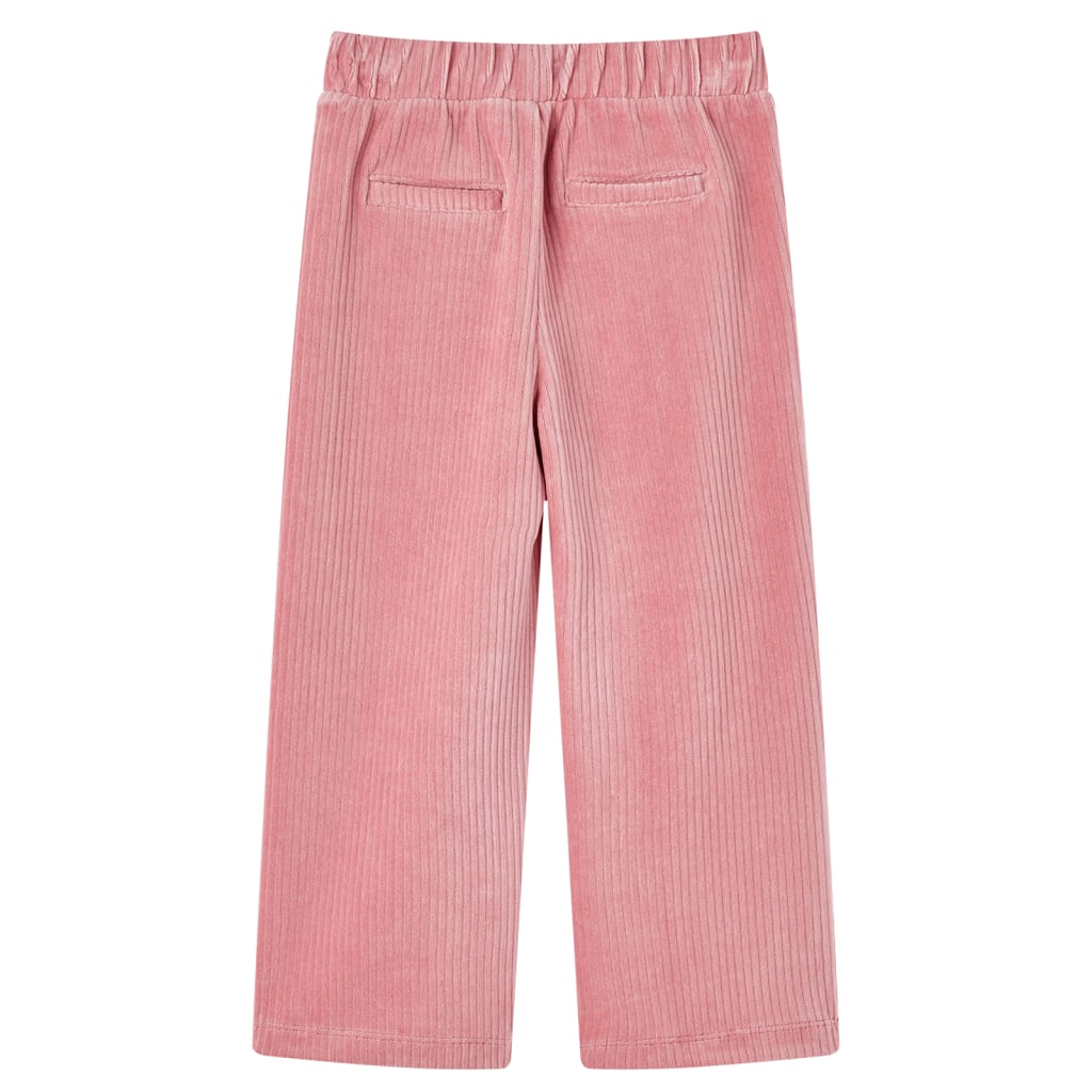 VidaXL Kinderbroek 104 ribfluweel Lichtroze