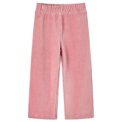 VidaXL Kinderbroek 128 ribfluweel Lichtroze